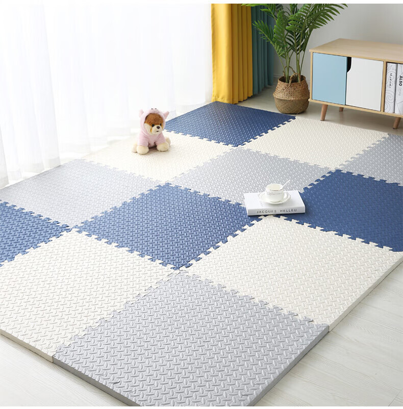 Hujia Children's Crawling Mat, Baby Fall Prevention Floor Mat, Thickened 2.5cm Spliced Foam Mat, Soundproof Baby Play Mat 3