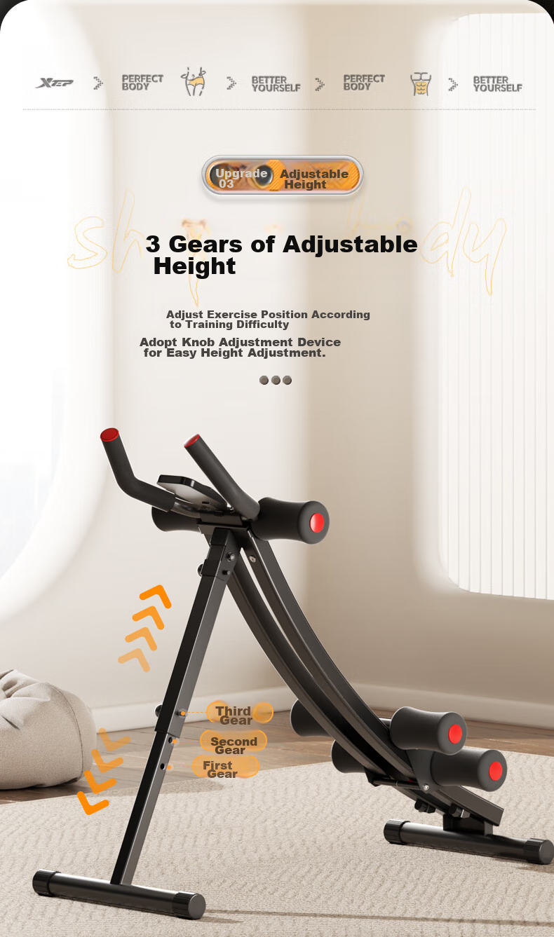 XTEP Abdominal Exercise Machine for Waist Shaping, Home Sit-Ups, Men's And Women's Abdominal Trainer, Indoor Multi-Functional Belly Fat Reduction Fitness Equipment 9