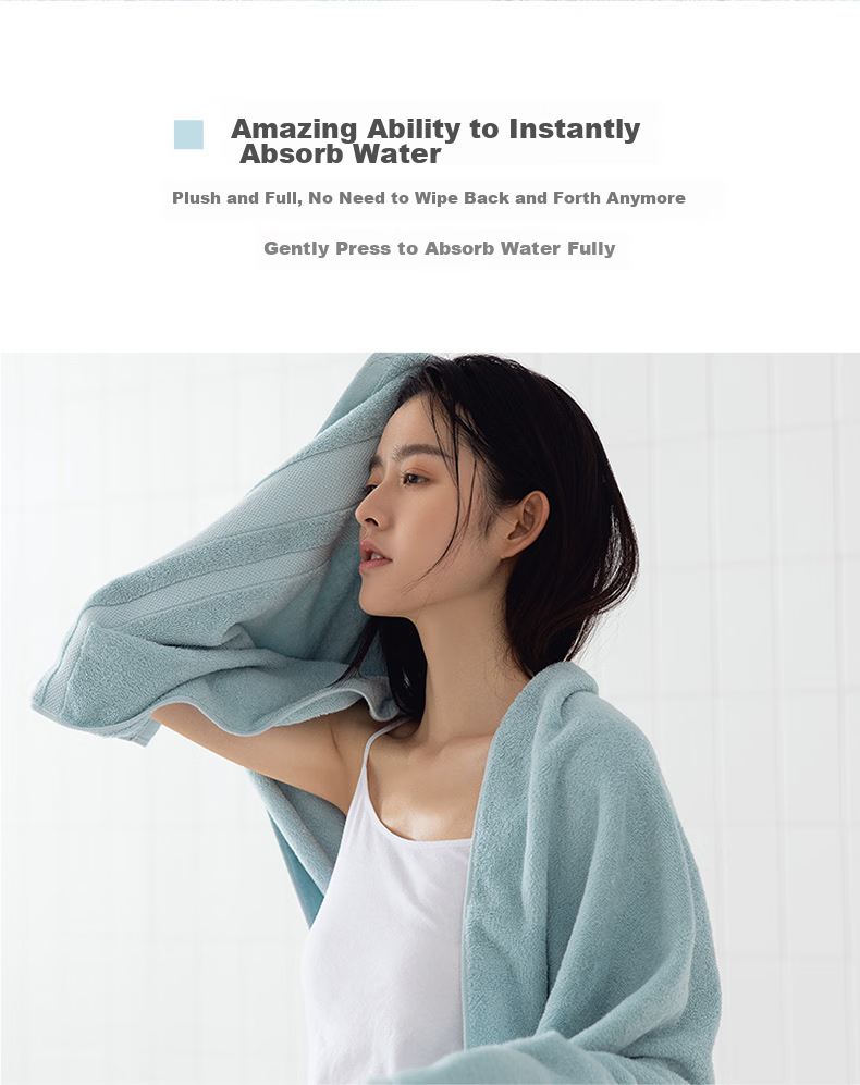 Grace AAA-Grade Antibacterial Bath Towel, Pure Cotton, for Men And Women, Quick-Drying Absorbent Sports Towel, Combed Cotton Wrap Towel 8