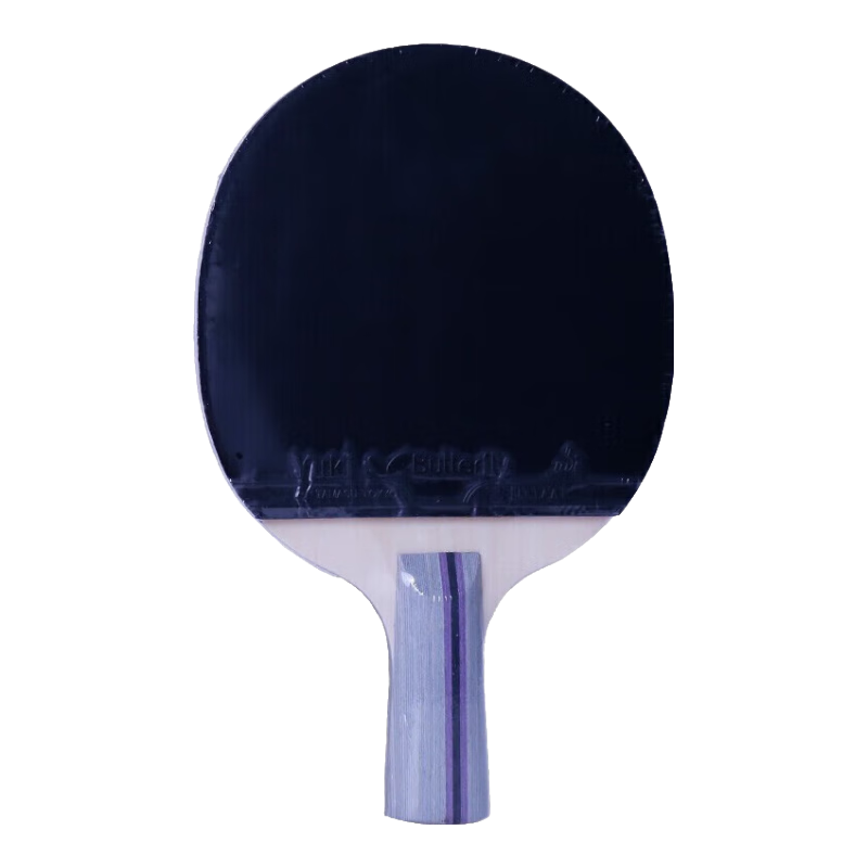 BUTTERFLY Table Tennis Racket, 3-Star Series Double-Sided Reverse Rubber, TBC-301/straight Handle, Single Racket with Racket Case