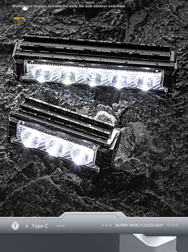 Move iron bicycle light mountain bike headlight 1200 lumens three LED beads illumination light 7