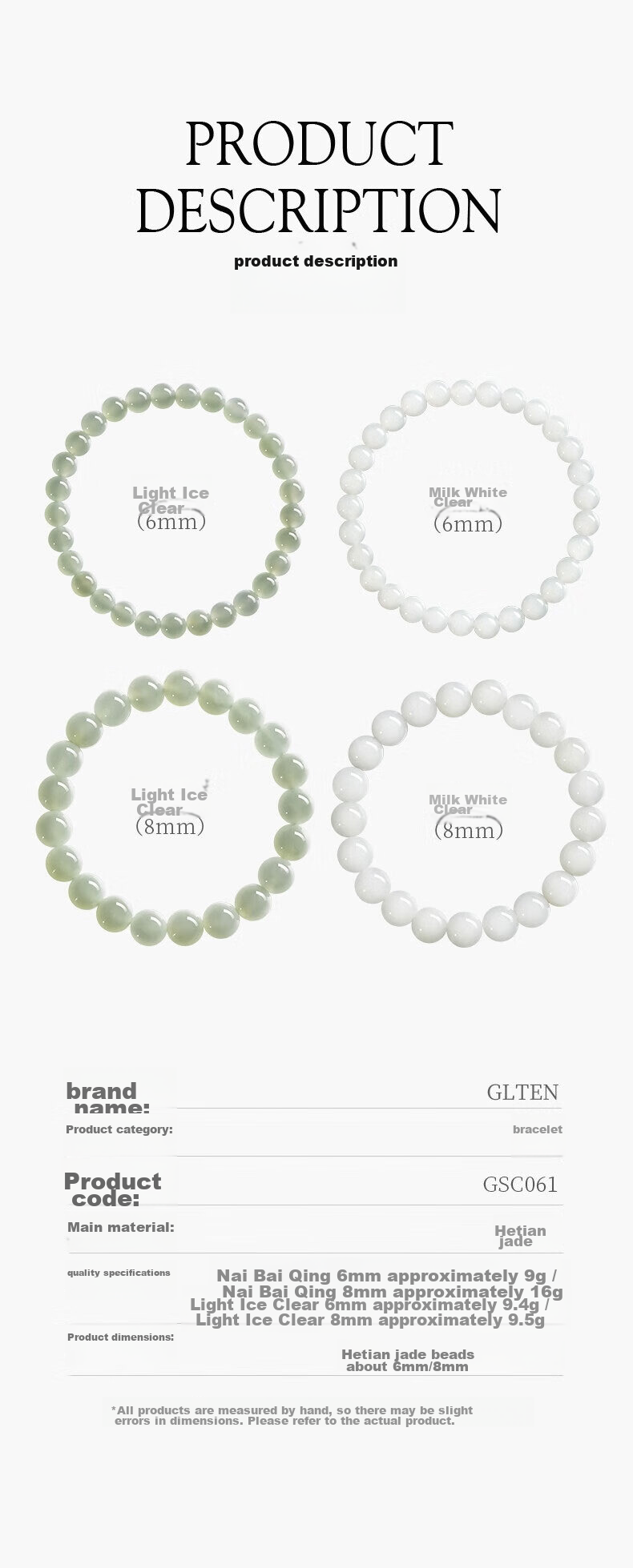 GLTEN Ice-Blue Hetian Jade Bracelet for Women, 2026 New Style Birthday Wedding Anniversary Gift for Girlfriend Or Wife 17