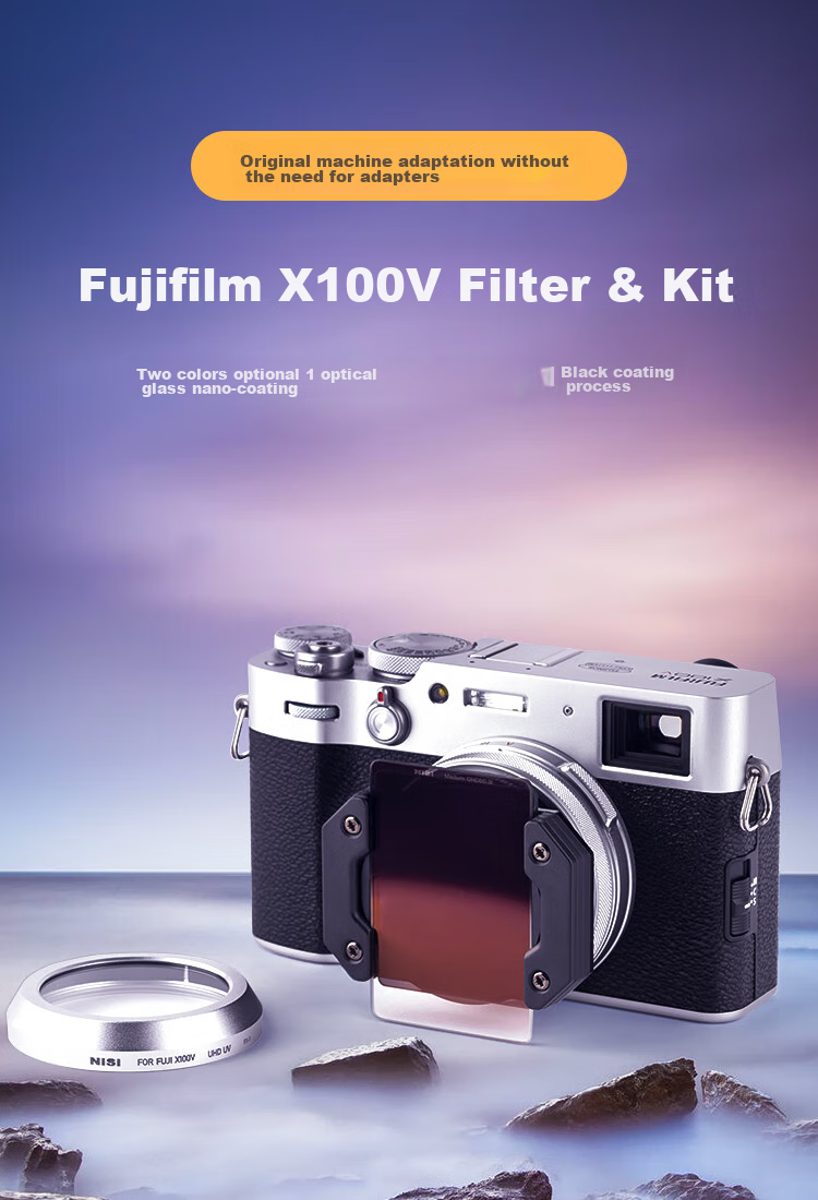 NiSi Fuji X100vi UV Filter, Black Model, FTSV Series, UV Protection Filter for DSLR And Mirrorless Digital Cameras, No Adapter Ring Required for Direct Installatio 1