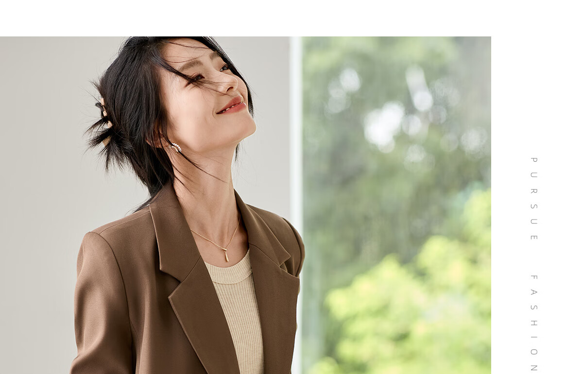 Chushen Long-Sleeve Blazer for Women, Commuter Professional Casual Stylish Suit Jacket with Double Buttons S143U6001 8