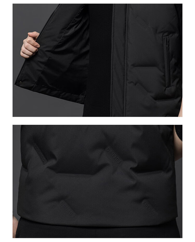 Edenbo Winter Down Vest Sleeveless Jacket Warm Waistcoat Black 170/88A (L) 10