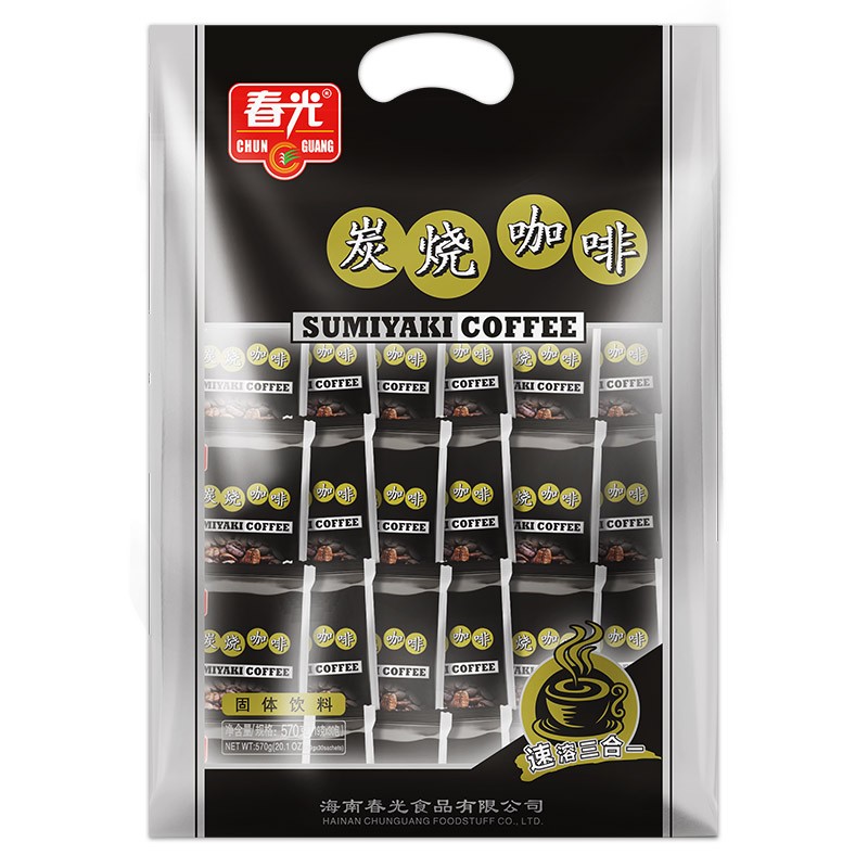 春光海南特产 炭烧咖啡570g 速溶咖啡粉 冲调饮品 独立小包装