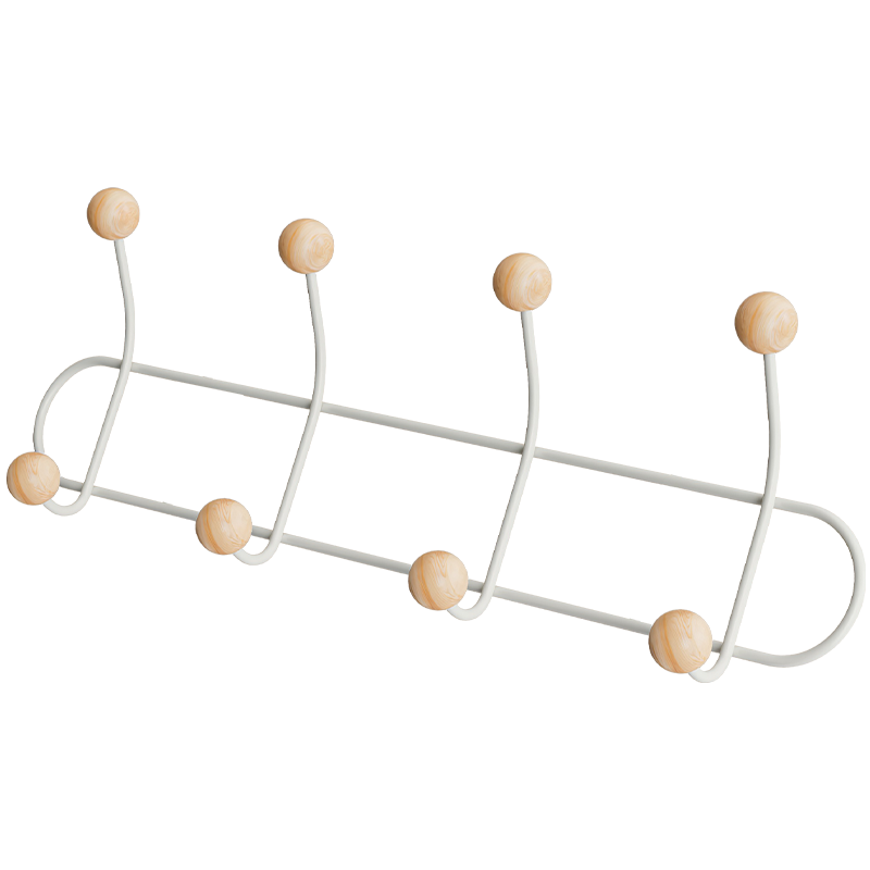 YOUQIN Door Hook, Heavy-Duty Load-Bearing Coat Hook, No Drilling Required, Wall-Mounted Coat Rack, Hat And Key Storage Shelf