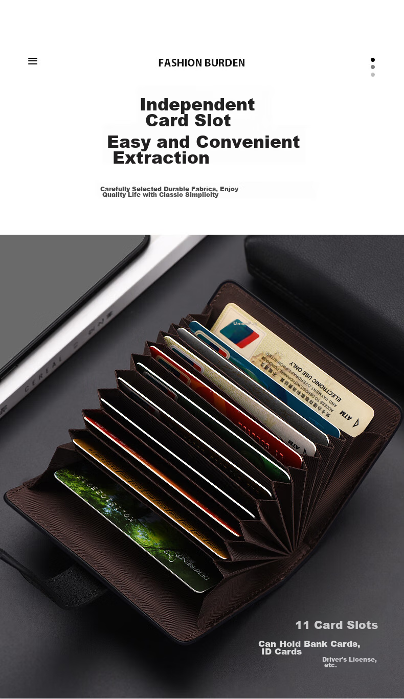 PLAYBOY Card Holder for Men with Multiple Slots, Large Capacity Integrated Student Card Case, Bank Card And ID Card Holder, Birthday Gift 3