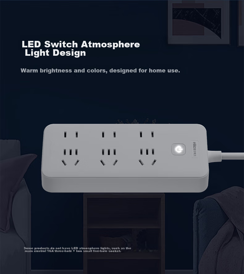 NVCleishidiangong New National Standard, 6-Outlet 3-Meter Power Strip, Socket Extension Cord, EP461 13