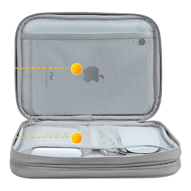 BUBM Cable Organizer Bag for Digital Accessories, Charging Cables And Power Cords, Travel And Business Trip Storage Pouch, Large Double-Layer Desig