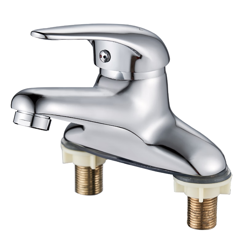 BSITN Double-Hole Brass Basin Faucet, Washbasin, Bathroom Sink, Cold And Hot Water Tap B1020