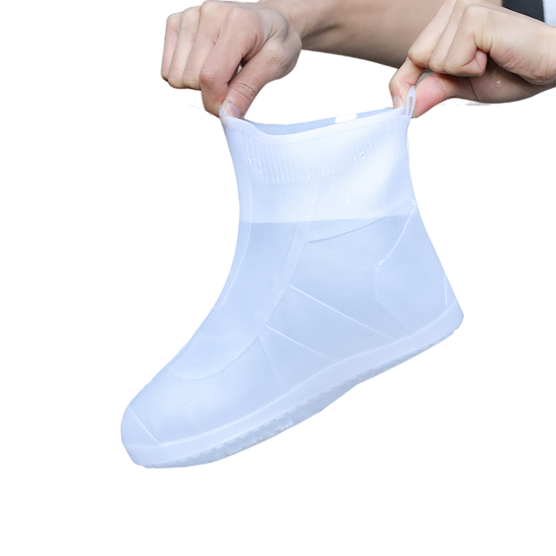 BWNK Waterproof Shoe Covers for Men And Women, Thick Non-Slip Wear-Resistant Rain Boots Latex Adult Waterproof Shoe Covers XXL Size