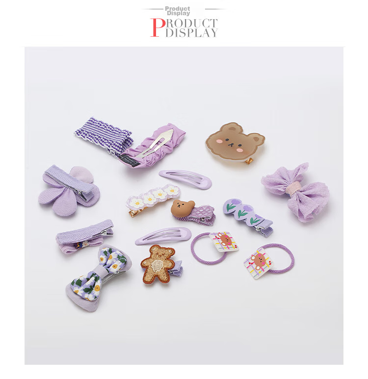 CHIMERA 9-Piece Children's Butterfly Hair Clips, Princess Baby Side Clips, Flower Hair Accessories, Girls' Mid-Autumn Festival Gift 4