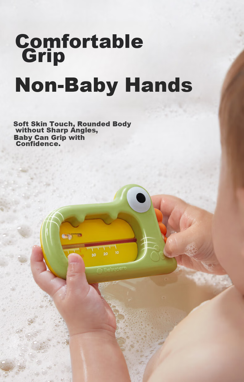 Babycare Baby Bath Water Thermometer, Children's Bath Temperature Tester, Home Use Bath Thermometer, Little Dinosaur Design, Moss Green Color 6