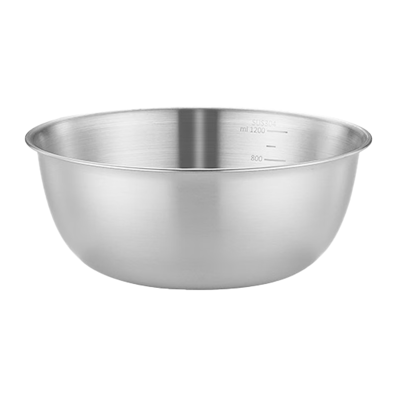 Aomeiyou 304 Stainless Steel Bowl 22cm for Washing Vegetables, Kneading Dough, Beating Eggs, Household Kitchen Salad Mixing Bowl with Straight Edge