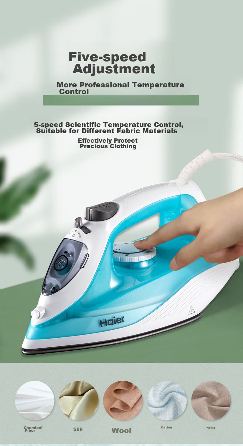 Haier [Low-Price Top Host 90% Off] Large Panel Electric Iron, 35g/min Explosive Steam, 210ml Transparent Water Tank, Home Garment Steamer 6