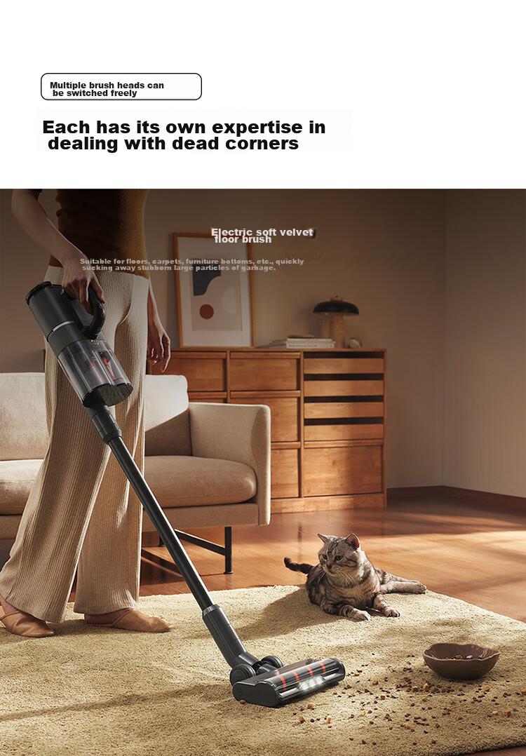 Mijia Xiaomi Wireless Floor Cleaner 3 Max, Sweeping And Vacuuming All-In with Dust Mite Removal, 180° Flat Cleaning for Whole House, Full Chain Sterilization And Hot Air Drying 25