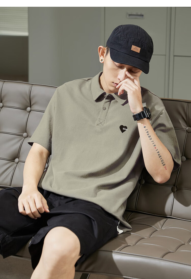 TonLion 2026 Autumn And Winter Men's Polo Shirt, Short Sleeves, Left Chest Embroidery, Small Details 15