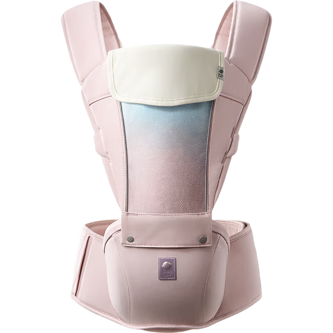 Babycare Waist Stool Baby Carrier, Baby Outing Front And Back Carrying Aid, Frap Swivel Handle, All-Season Universal Breathable Dawn Light