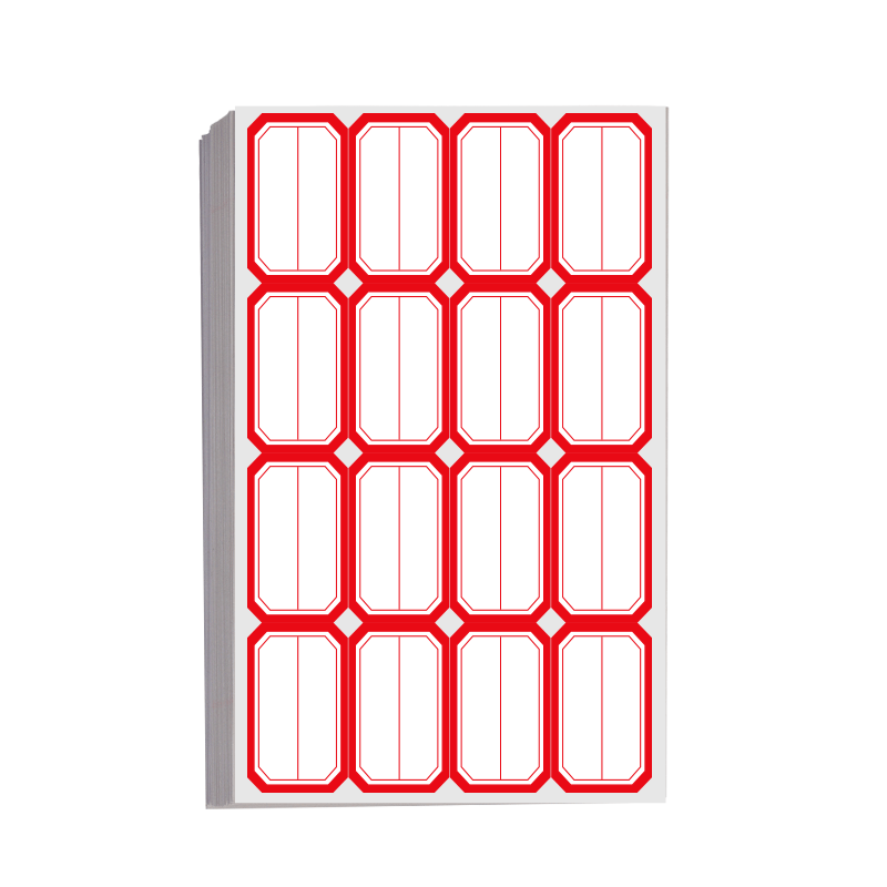 DiLe Premium Series, 960 Pieces of 28x48mm Self-Adhesive Labels, 60 Sheets/pack, Red, 4646