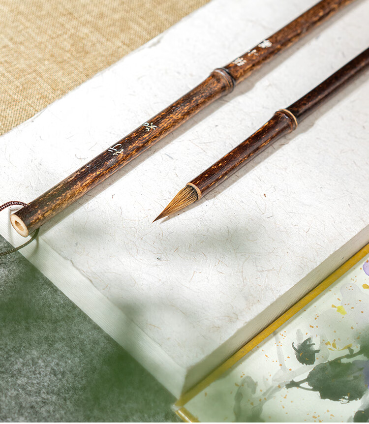 [Lowest Price Online] Zhangxiaofeng Wolf Hair Calligraphy Brush, Four Treasures of The Study, Purple Hair Small Regular Script Brush, Beginner Soft Brush, Shanjianhu Brush, Calligraphy Practice Brush, Xingzhi Purple Wolf Mixed Hair Brush 2