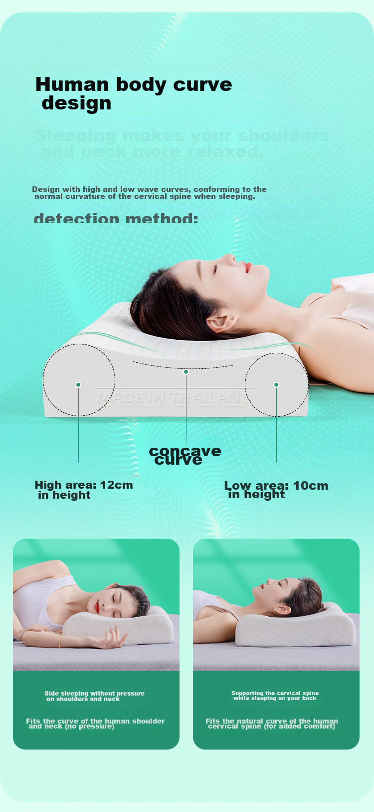 Jinxiangshu, Imported Cervical Pillow from Thailand, Rubber Pillow, 93% Natural Latex Pillow, Thai-Style Pillow, Breathable Wave Pillow, Gift Box 11
