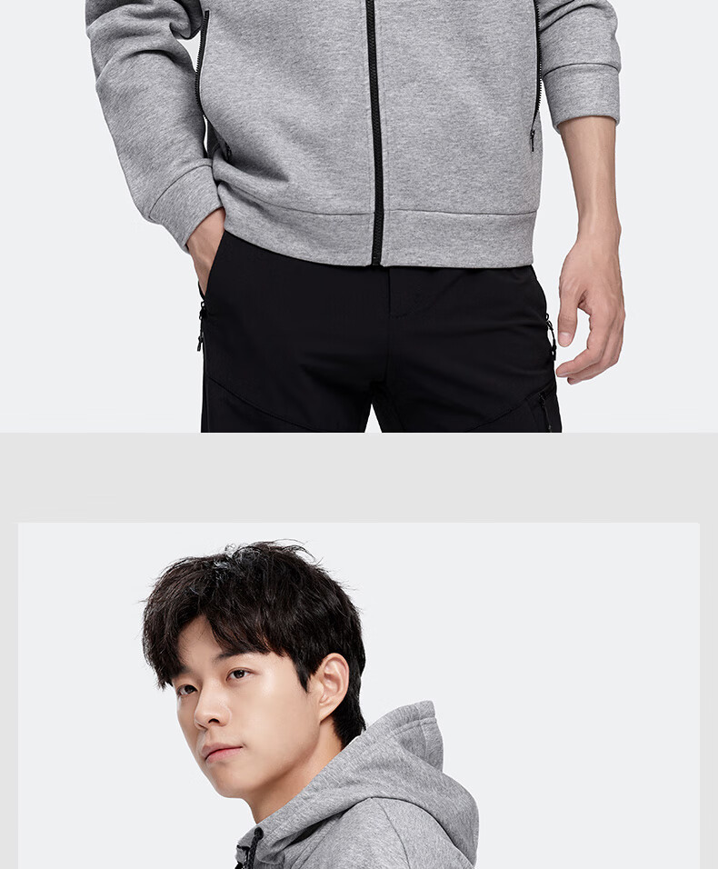NORTHLAND Unisex Hoodie Pullover NHDBT0750E Dark Heather Gray 165 Spring Autumn Outdoor Loose Casual 11