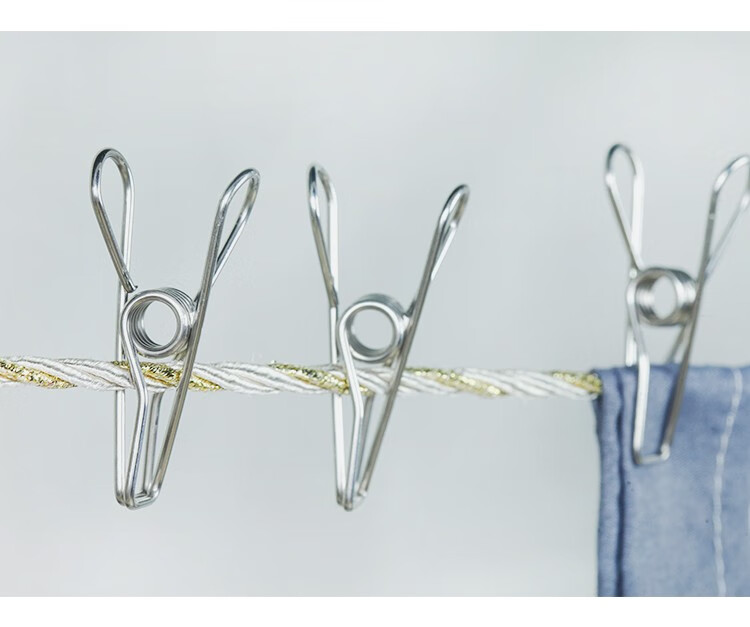 MENGTING Clothespins, Stainless Steel Clips, Quilt Clips, Sock Clips, Drying Clips, 20-Pack, Durable 21