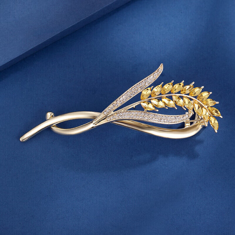 CHIMERA [Suisui Ping'an] Wheat Ear Back of Head Clip, High-End Hairpin, Twist Clip, Hair Accessory, Women's Mid-Autumn Festival Gift