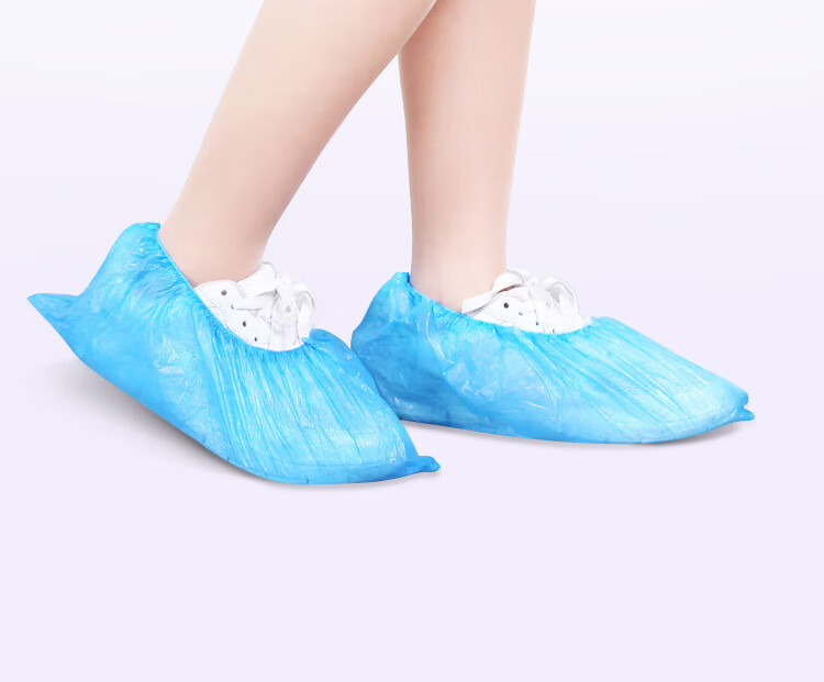 AMS Disposable Shoe Covers Dustproof Thickened Non-Woven Fabric Factory Cleanroom Laboratory Breathable Dustproof Wear-Resistant Non-Slip Foot Covers 100pcs/Pack Unisex White 14