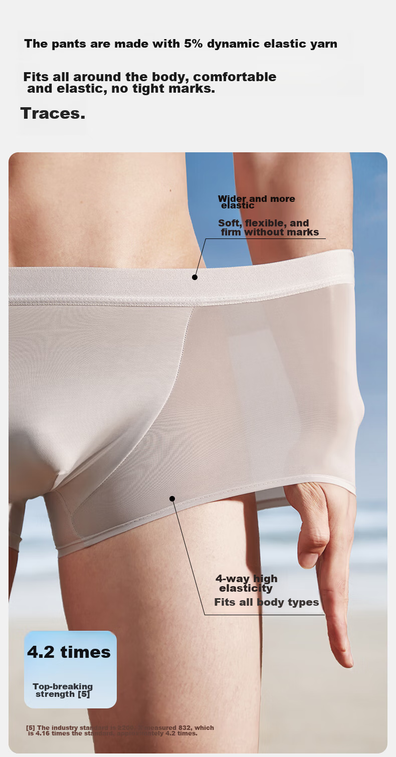 EMXEE New Disposable Underwear, Ice Silk Sterilized Shorts, Boxer Briefs, Large Size, Travel-Friendly, No-Wash, Business Trip, Individually Packaged XXXL 13