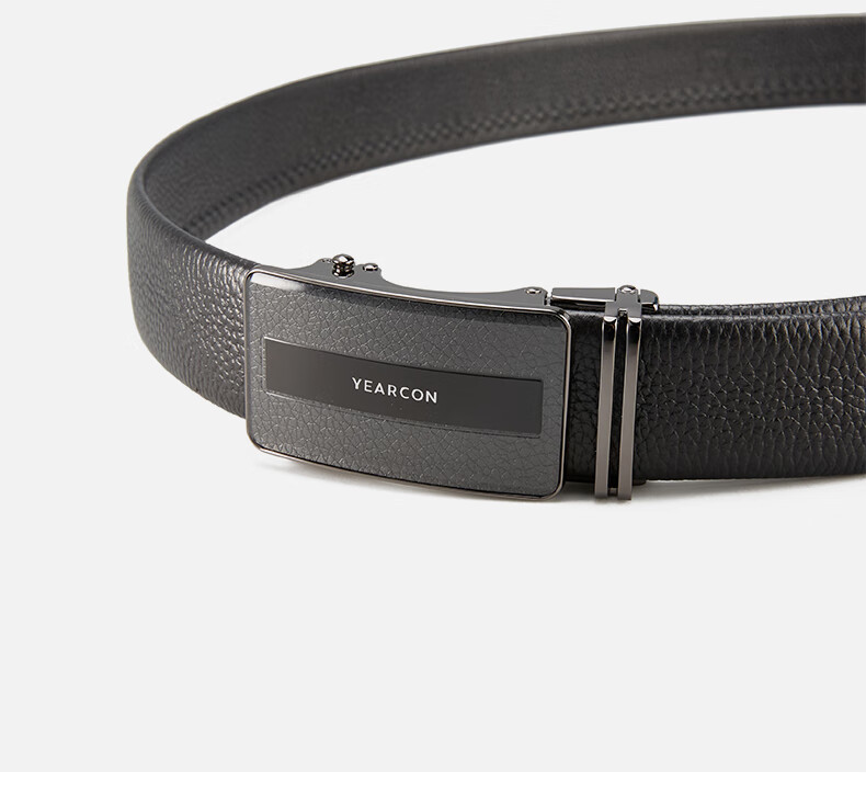 意尔康(yearcon)潮男士皮带自动扣腰带休闲百搭青年裤带牛皮带皮带11m