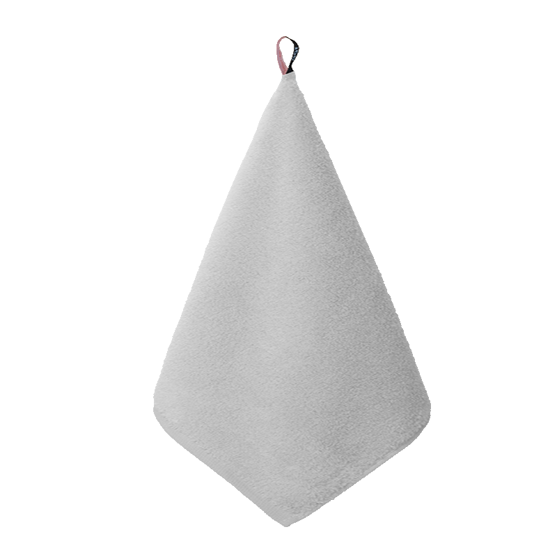 GGT Japanese Pure Cotton Square Towel for Face Washing, Hand Drying, Intimate Care, Children's Drool Cloth, Light Gray Sports