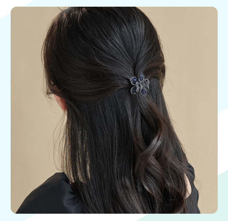 CHIMERA Crystal Flower Hair Clip, Women's Hair Accessory, Bangs Clip, Half-Updo Hairpin, Hair Barrette, Birthday Gift for Girls 7