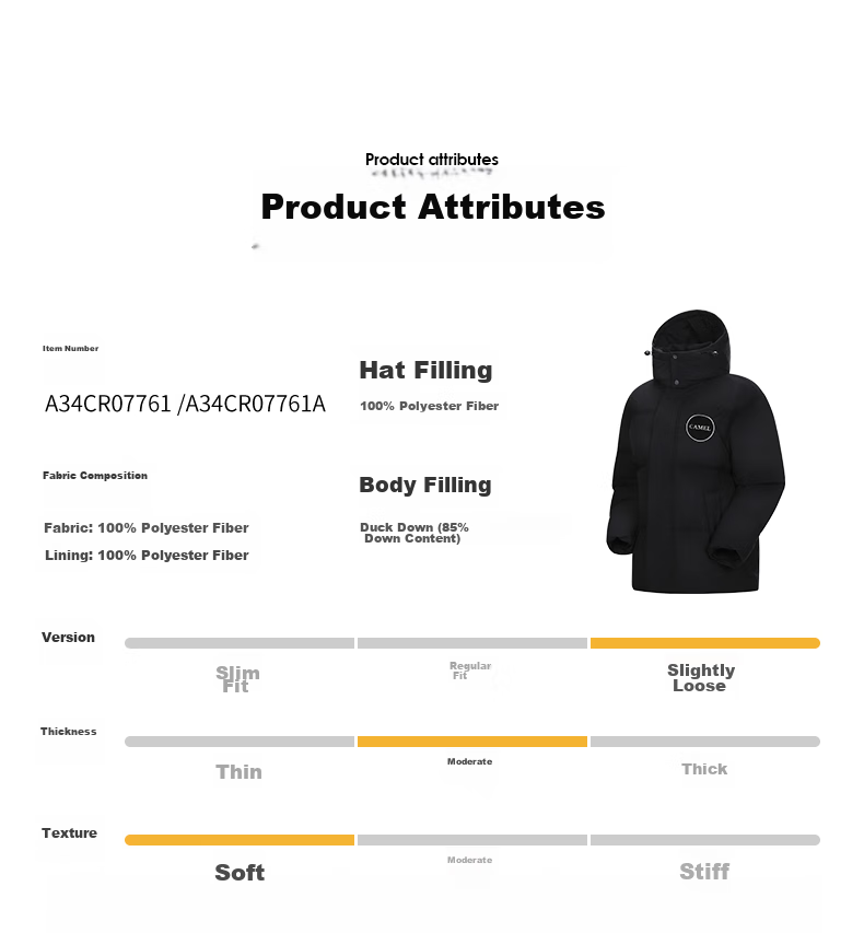 CAMEL Outdoor down Jacket, Autumn And Winter New Style for Men And Women, Windproof, Water-Repellent, Cold-Resistant, Warm, High-Fill Power Puffer Jacket, XS 14