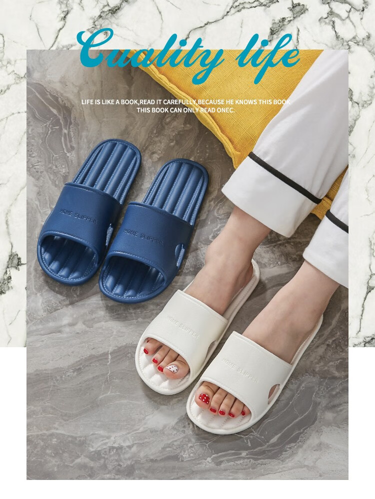 YUZHAOLIN Slippers for Men, Indoor And Outdoor Use, Suitable for Bathing, Non-Slip, Home Couple Sandals for Women, Pink, Size 40/41 2