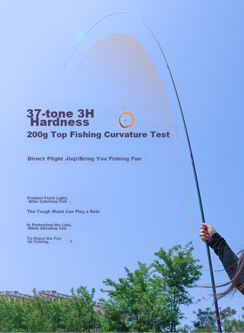 GW Longyun Xianben Fishing Rod, 5.4 Meters, Longyun Series, 3H37 Action, High Carbon Ultra-Light Fine Fishing Rod 9