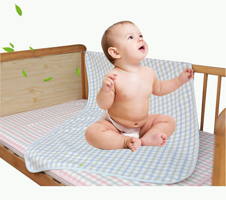 Xiqinbao Newborn Diaper Changing Pad, Summer Baby Washable Waterproof Leak-Proof Breathable Mat (45*30*2 Pieces), Little Yellow Duck 2
