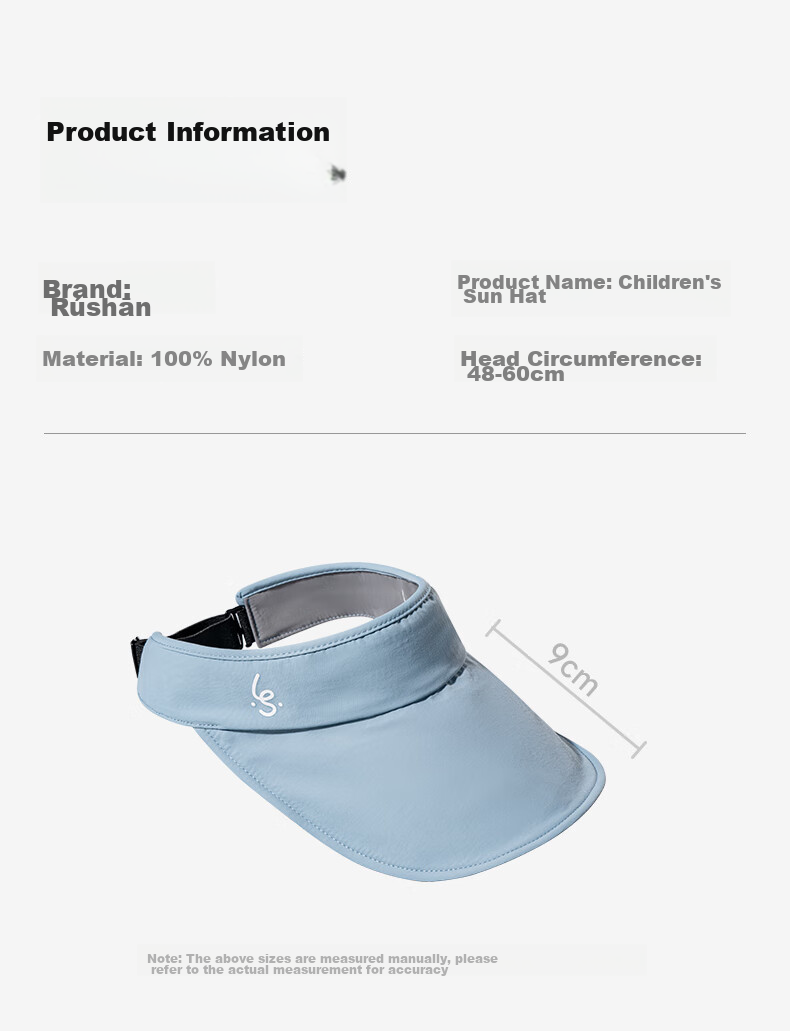 LUSN Kids Sun Protection Hat Baby Boys Girls Sunshade Cap Infant Sun Hat Baby Open-Top Duckbill Cap 14