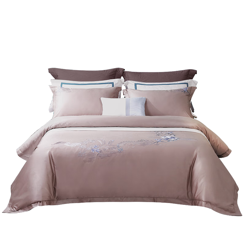 FUANNA High-End Bedding Set, Four Pieces, 120s Double-Thread Long-Staple Cotton, Class A Sateen Bed Sheet Set, 230*229cm