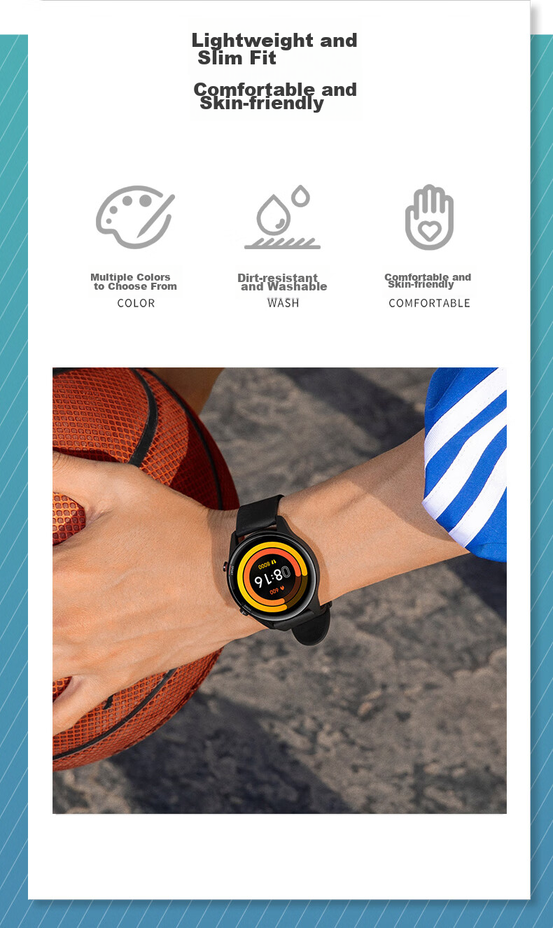 KMaxAI Compatible Silicone Watch Band for Xiaomi Watch Color 1/2/Sports Edition, Watch S4 Strap, Sport/3rd Generation/Pro, Fresh And Simple Watch Band Replacement Wristband, Ivory White 2