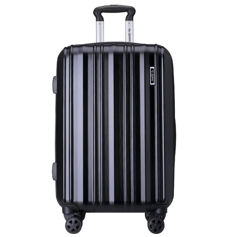 SUMMIT Luggage 20-Inch Trolley Suitcase, Expandable Capacity, Durable And Scratch-Resistant PC154 Black Suitcase for Men, Women And Students