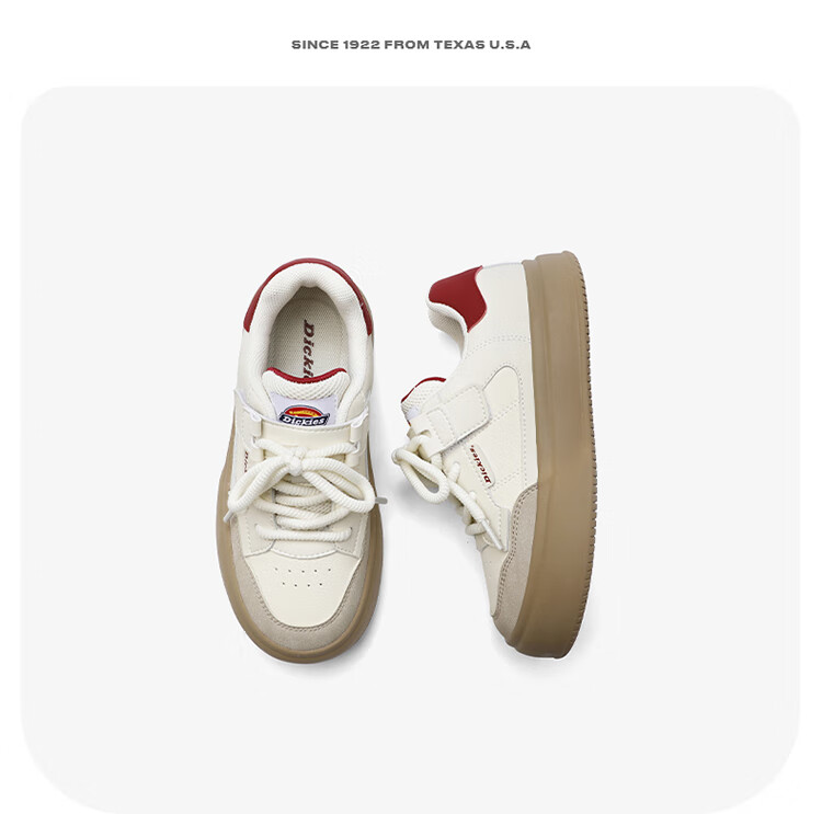 Dickies Children's Canvas Shoes, New Spring And Summer Style for Girls, Casual Shoes with Fleece Lining, Comfortable Training Shoes for Older Kids, Lightweight Versatile White Sneakers for Students 26