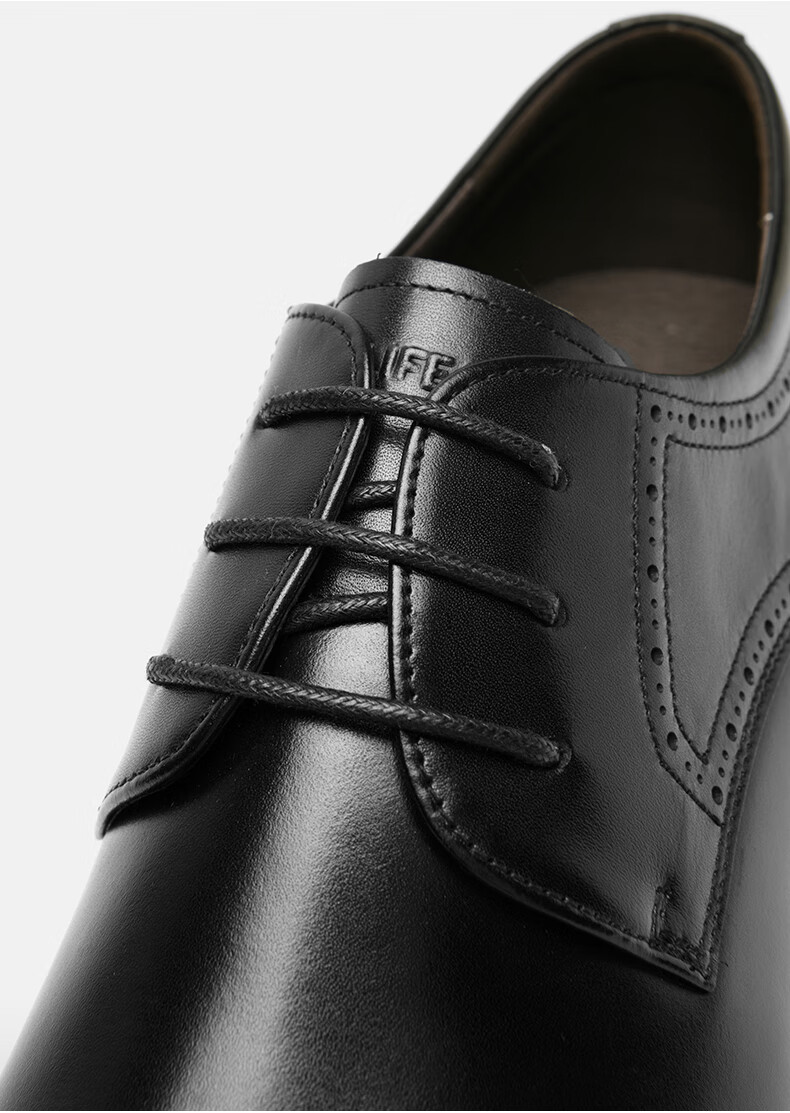 HLA Men's Leather Shoes British Style Business Classic Formal Wedding Groom Shoes HAAPXM1EBA070 Black Size 39 19