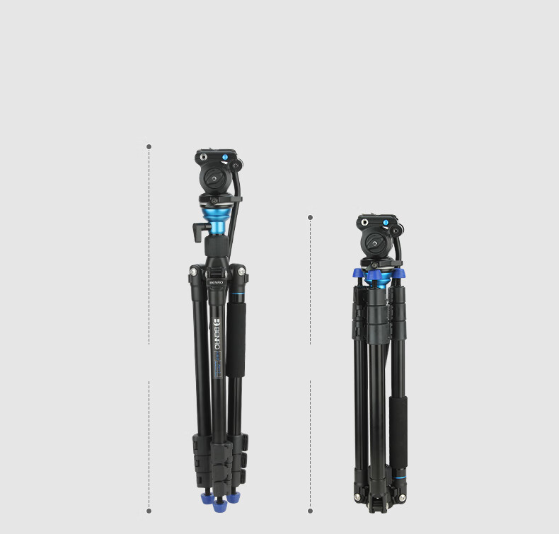 Benro A1883FS2N DSLR Video Tripod, Professional Camera Hydraulic Handle, Pan-Tilt Head, Adjustable Level Ball Bowl, Monopod And Tripod Set 5