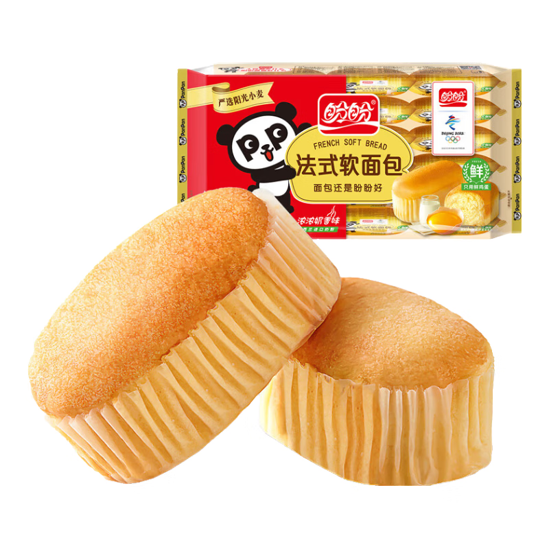 盼盼 法式软面包 营养早餐面包办公室休闲零食大礼包点心奶香味 400g