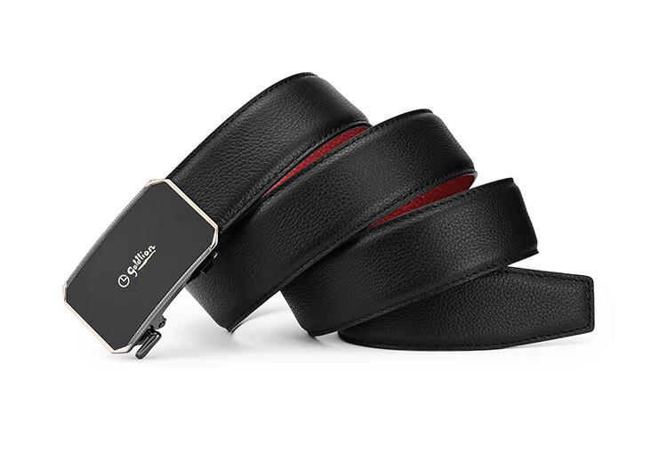 Goldlion Men's Belt, Top-Grain Leather, Automatic Buckle, Red Waistband Gift Box, Zodiac Year Trouser Belt, Birthday Gift 18