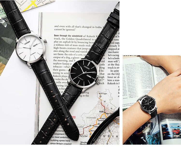 CITIZEN Watch for Men, Japanese And Korean Style, Automatic Mechanical Movement, Date Display Dial, Steel Strap, Business Style, Father's Day Gift, NH8354-58A 9