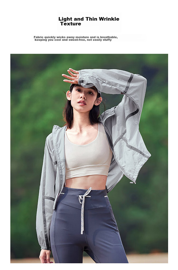Pioneer Camp Butterfly Breathable Sun Protection Clothing for Women, Summer Outdoor New UPF50+ Sun Protection Garment, UV-Resistant Lightweight Jacket 7