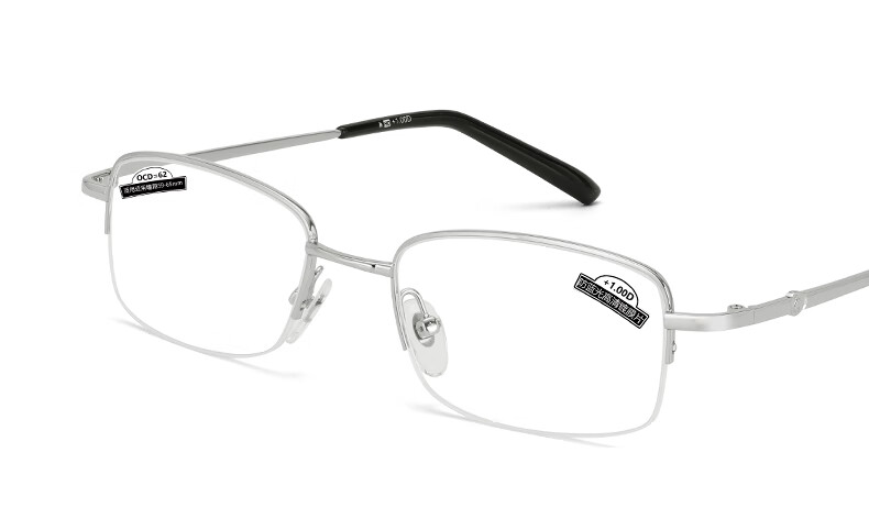 Funsonca Anti-Blue Light Comfortable Ultra-Light Fashionable Reading Glasses for Men And Women, Metal Durable Business 6100, -1.00 Diopter 17